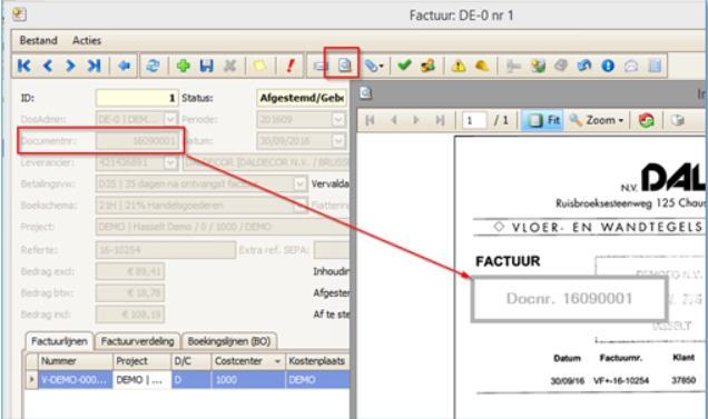 Facturen WIC-4075: Afdruk factuur documentnummer als watermerk.
