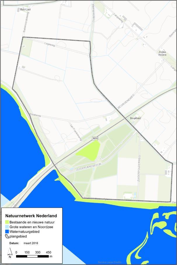 De geplande werkzaamheden hebben geen effecten op de omvang, samenhang en kwaliteit van het Natuurnetwerk Nederland.