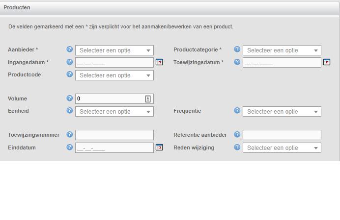 Voer alle gegevens in zoals deze in beeld worden toegelicht. Alle velden met asterisk (*) zijn verplicht. De gemeente is standaard gevuld op basis van het GBA-adres van de cliënt.