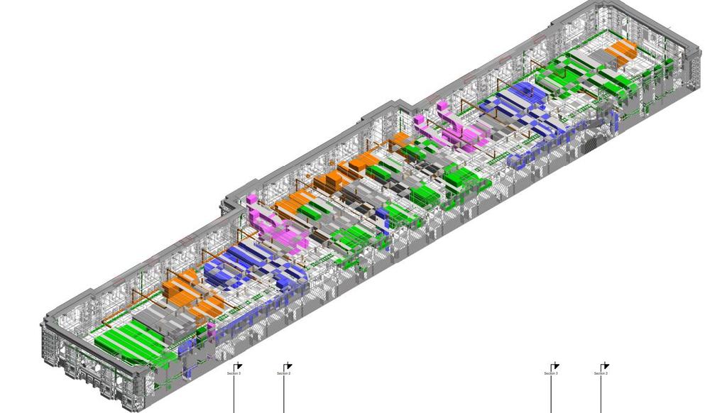 Luchtbehandeling techniek ruimte 2 e verdieping aan Coolsingel zijde Fig 4: luchtbehandeling techniek 2e verdieping mezzanine monument Coolsingel Voor aanzuig van buitenlucht wordt gebruik gemaakt