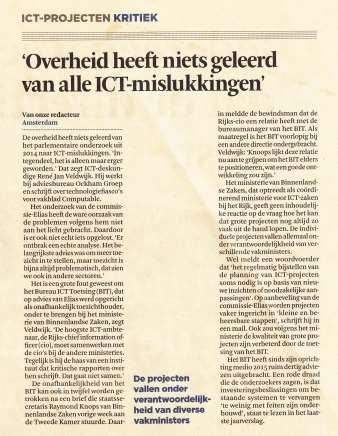 FD 2 juli 2018 Integendeel, het is alleen maar erger geworden (René Jan Veldwijk van Ockham Groep).