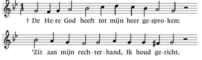 4. Daarom verheug ik mij van harte zeer, want zelfs mijn vlees zal hier behouden wonen. Naar 't rijk des doods zendt Gij uw vriend niet neer, Gij zult u tegen 't graf een helper tonen.