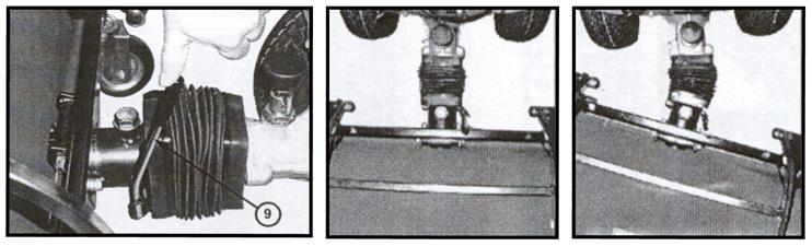 Til de opvangbak aan het frame (11) op en schuif de opvangbak aan de veegunit. Maak de opvangbak met behulp van hendel (12) vast aan de veegunit. Start de machine (zie paragraaf 3.1). U kunt nu met de machine werken (zie deze paragraaf).