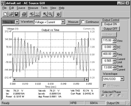 Sheet AC Power Source/Analyzer Graphical