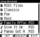 Audio opname/weergave (USB geheugenmedium) 3 Weergave van MIDI file De CA58 ondersteunt ook de weergave van Standard MIDI File (SMF) files die op een USB geheugenmedium werden opgeslagen.