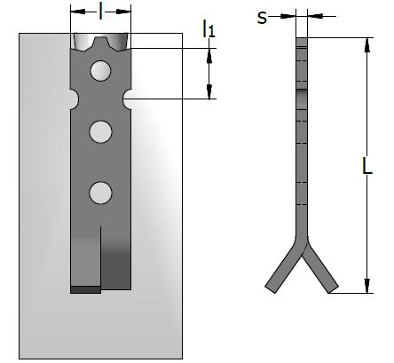 UNIVERSEEL ANKER 12,5 kn Voor het hanteren (kantelen, draaien en hijssen) van zeer dunne prefab-betonelementen is een UNIVERSEEL ANKER-12.5 kn. vereist.
