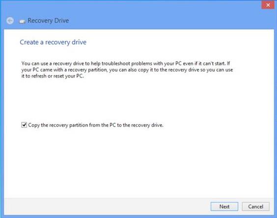 3. Klik op Recovery (Herstel) > Create a recovery drive (Een herstelschijf maken). 4.