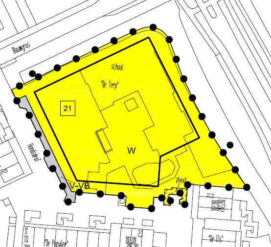 Figuur 6: Verbeelding bestemmingsplan Hondsdraf 1 In het bestemmingsplan Hondsdraf 1 is als algemene regeling opgenomen dat de oppervlakte van bijbehorende bouwwerken (bijgebouwen) ten hoogste 10 m2