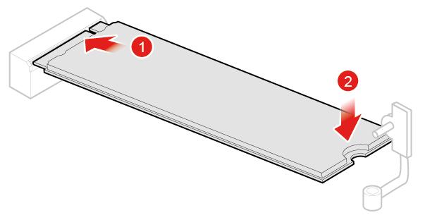 Figuur 90. De klem van het M.2 SSD-station ontgrendelen Figuur 91. Het M.