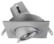 family of recessed downlights offering ultra flexible angle adjustment and various modular choices.