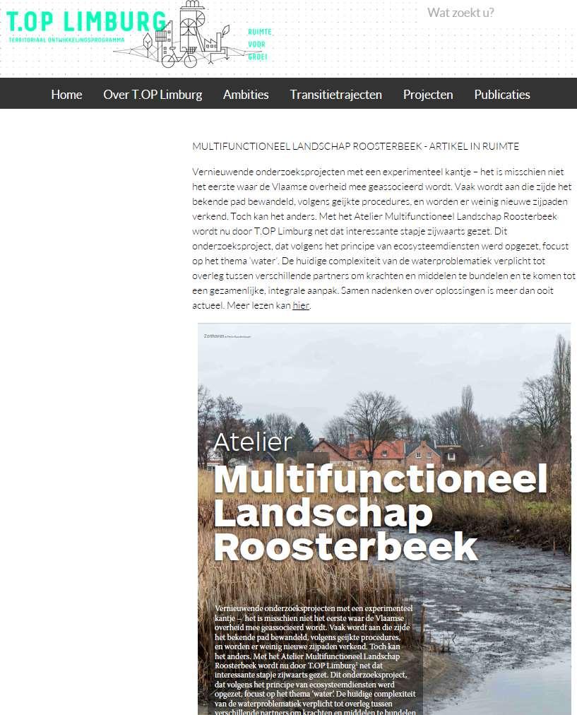 Ontwerpend onderzoek Roosterbeek Deelgebied De Wijers Werf Roosterbeek - atelier multifunctioneel landschap Roosterbeek -