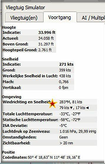 Kompasroos Het weer onderweg: Zodra je opgestegen bent, is de windpijl bovenin de LNM-map een belangrijke wijzer.