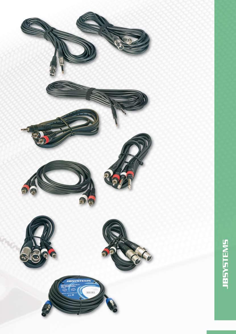 UNBALANCED XLR female / Mono jack 2x RCA / 1x Mini jack stereo 2x RCA / 2x Mono jack fl BALANCED XLR female / XLR male Mono jack / Mono jack Balanced XLR female / XLR male signal cable Order Length