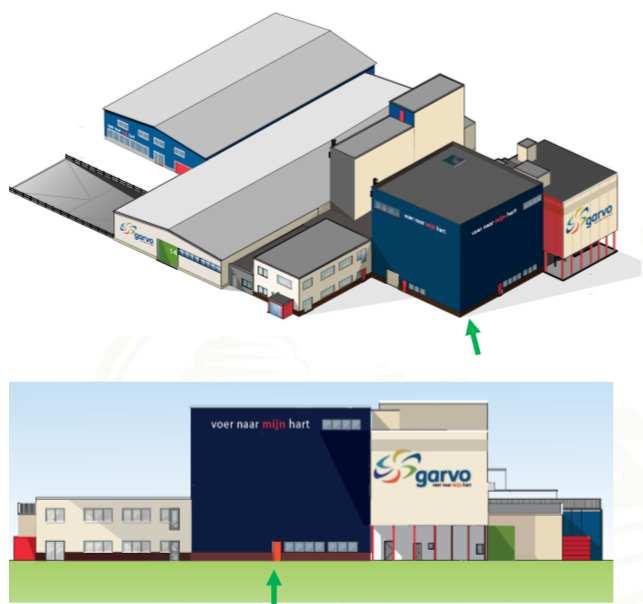 3 Voorgenomen activiteit Om de gewenste optimalisatie & efficiëntie in het productieproces te bewerkstelligen, is het wenselijk om een compleet nieuw bedrijfsgebouw over de bestaande ruimte met een