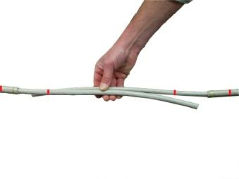 Breng hittebestendige kleefband aan naast de kroonmaat en verwijder de mantels. (GPVC kabel: verwijder de PVC mantel en het pantser) Reinig en schuur de kabelmantels.