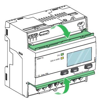 Scherm voor weergave meetwaarden en configuratie 3 Pulsuitgang voor overdracht op afstand (iem3110 /