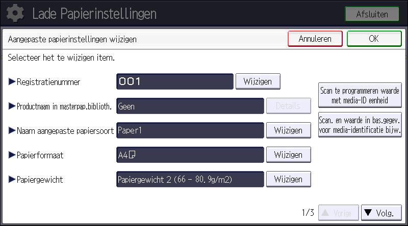 8. Papier en toner bijvullen DRC135 Bij gebruik van het Smart Operation Panel 1. Druk op [Home] ( ) onderaan in het midden van het scherm. 2.