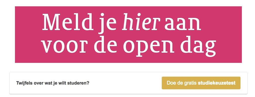 mogelijkheid: Het aanmaken van banners om te linken naar de eigen webpagina.