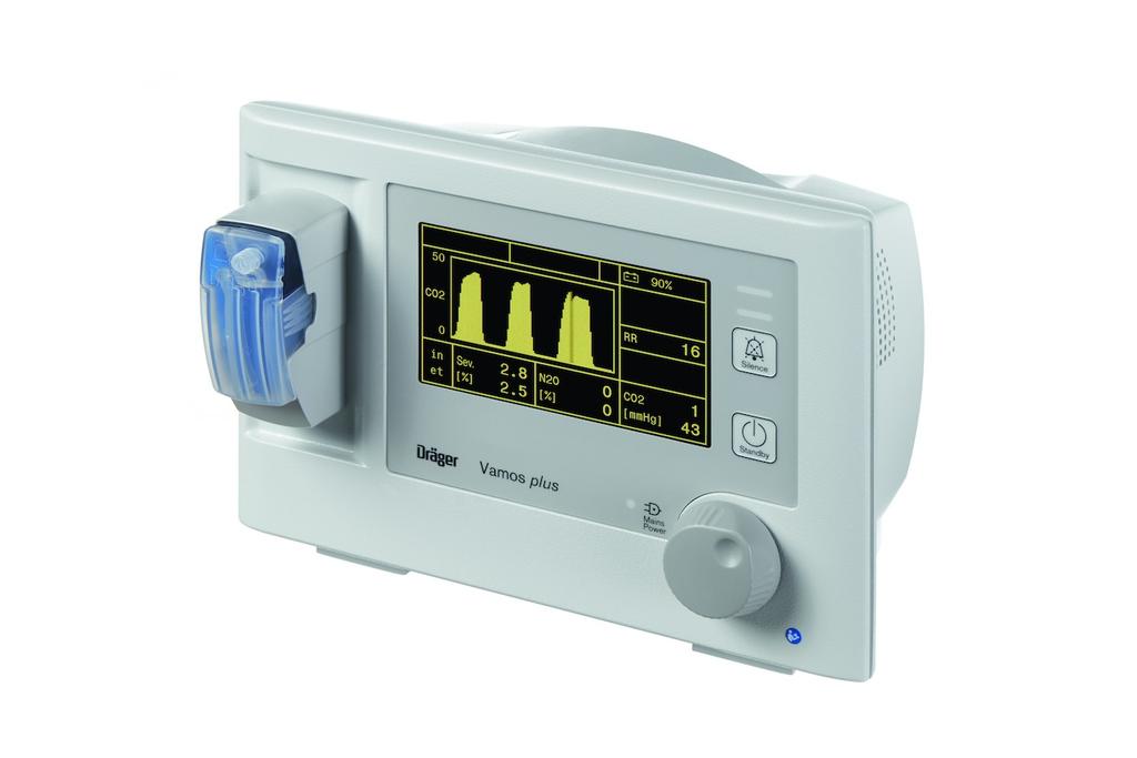 Vamos / Vamos plus Anesthesiegas-monitoren D-15623-2014 Doelgerichte, veilige anesthesie vereist eﬃciënte anesthesiegasmonitoren.