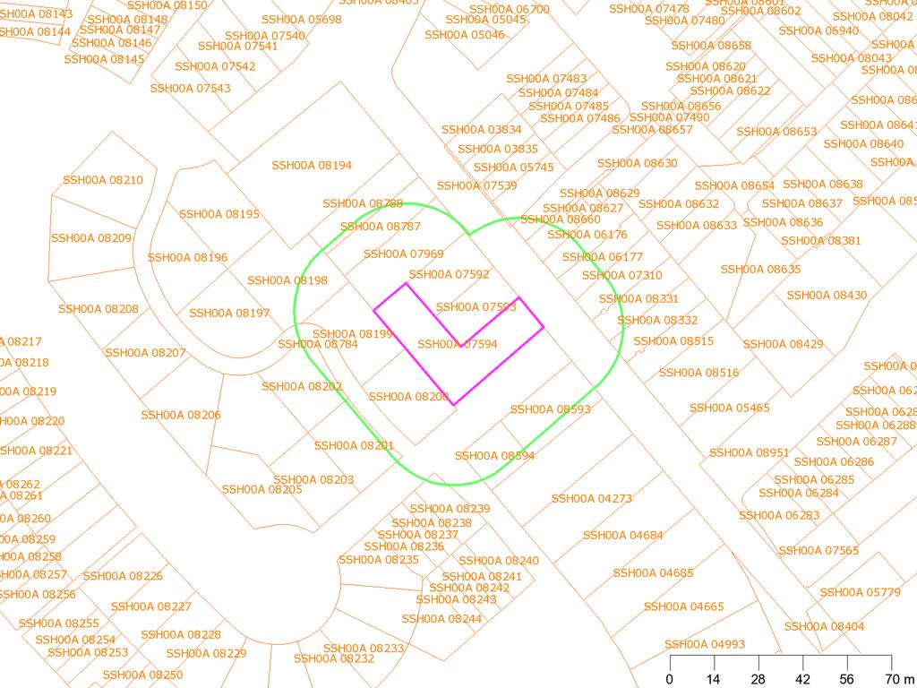 Kadaster Perceelgrenzen 25-meter contour Geselecteerd gebied Coördinaten volgens RDM (Rijksdriehoeksmeting) Middelpunt: X