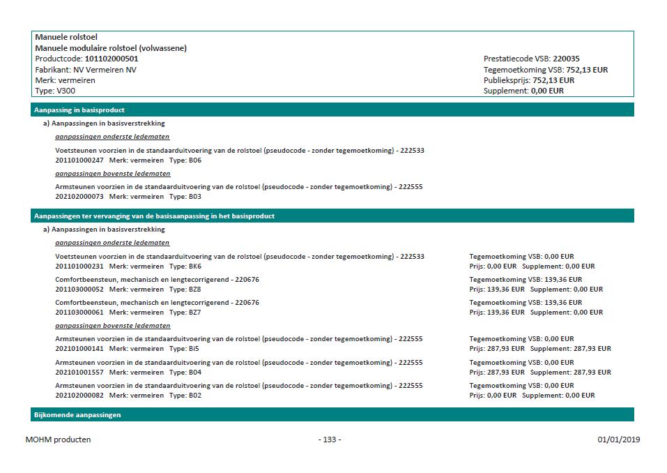 PRESTATIELIJST VSB ALGEMEEN > prestatielijst integratie Riziv Nomenclatuur art. 28 8 - in VSB grondig herwerkt integratie van VAPH regelgeving - o.a. refertelijsten, BBC tegemoetkomingen indeling prestatielijst - 7 delen, hoofdgroepen, subgroepen - 343 prestatiecodes > 133 prestatiecodes zijn nieuw in VSB!