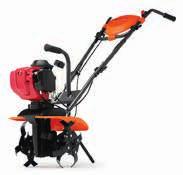 Sterke wormoverbrenging. Honda GX25, wormoverbrenging/handmatig, werkbreedte 24 cm en werkdiepte 15 cm.