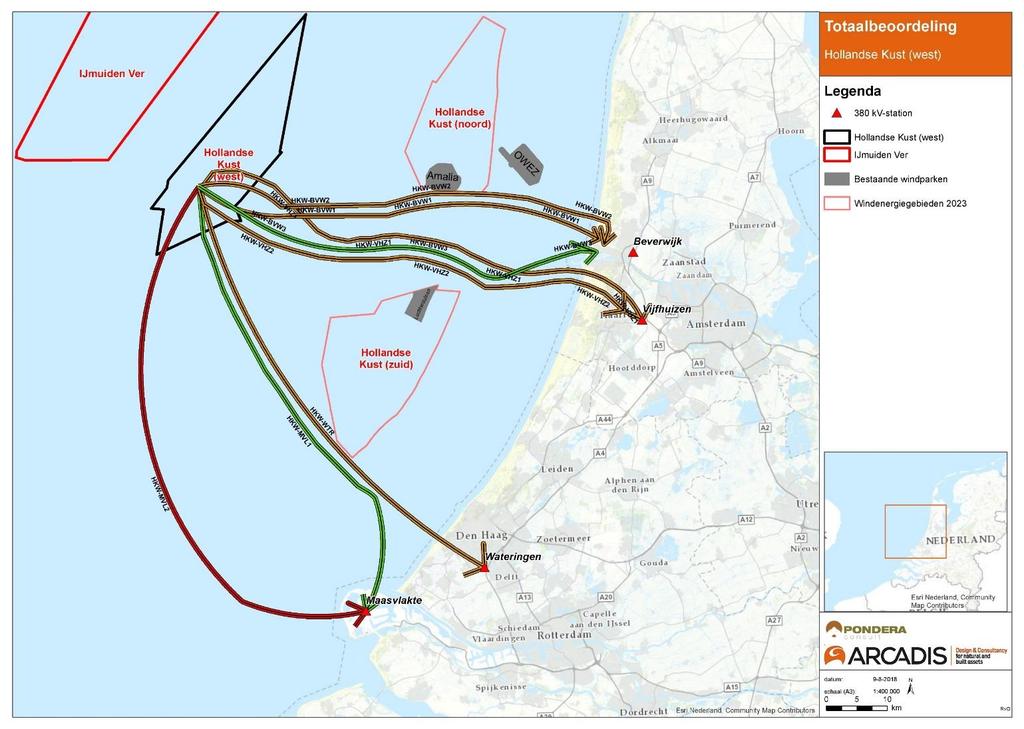 Hollandse Kust west BWK3 en MVL1: meest kansrijk MVL2 minst kansrijk (afstand en offshore