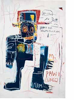 13 Jean-Michel Basquiat, Riding with Death, 1988. Acryl en krijt op doek. 248,9 x 289,5 cm. Privé collectie. Estate of Jean-Michel Basquiat. Licensed by Artestar, New York. Foto: prive collectie.