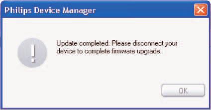 Een softwareprogramma genaamd Philips Device Manager controleer op het internet of er firmware-updates beschikbaar zijn. 5.