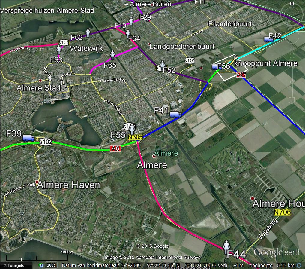 A6: Over de hier relevante wegvakken van de A6 vindt transport van onderstaande stoffen 8 plaats: Weg DVS code Teljaar LF1 LF2 LT1 LT2 GF2 GF3 A6 F39 2006/2007 1902 3291 17 33 17 872 5/19 F41