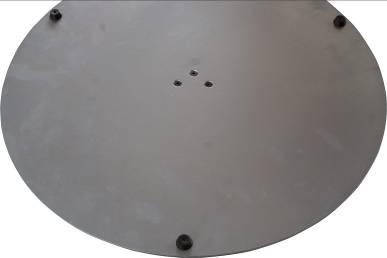 10.8 Een optioneel statief bevestigen (alleen MPT) De ronde plaat aan de aluminiumprofiel met schroeven bevestigen. De wandgreep bovenaan aan de aluminiumprofiel met schroeven bevestigen.