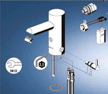 Onderdelen voor wastafelkranen 19 Onderdelen voor wastafelkranen Wastafelkranen - XERIS E-T / XERIS E 9.1-9.2 - PURIS E / VENUS E 9.3-9.4 - CELIS E 9.5-9.6 - MODUS E 9.7-9.8 - TIPUS P 9.