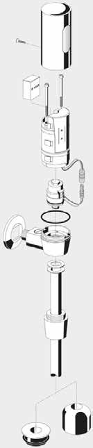 Onderdelen voor elektronische urinoir opbouw spoelkranen SCHELLTRONIC, SCHELLMATIC Productgroep 29 Tot 2016 Afdekkap met venster, O-Ring en bevestigungsschroef (SCHELLTRONIC / SCHELLMATIC) Uitvoering