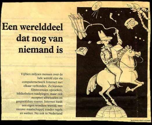 Het Volkskrant-artikel van 1 mei 1993 Op 1 mei 1993 sloeg ik de Volkskrant open en trof een artikel aan met de headline Een werelddeel dat nog van niemand is van Francisco van Jole.