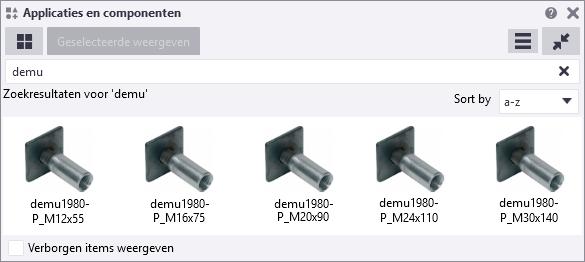 Om een instortvoorziening in een geopend model te importeren: Om de gebruikerscomponent in een bestaand model te kunnen