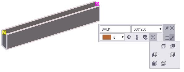 Mini werkbalk U beschikt over de mini werkbalk om snel de eigenschappen van model- en tekeningobjecten te wijzigen: Het symbool van de mini werkbalk verschijnt wanneer u een object selecteert en