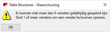 Het dialoogvenster Vensters wordt geopend: Door de linker muisknop in te drukken en hiermee over de vensters in het dialoogvenster te slepen kunnen meerdere vensters tegelijk geselecteerd en geopend