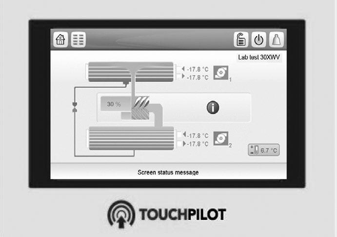 TECHNISCHE DETAILS Touch Pilot-regeling Touch Pilot bediening, 5 gebruikersinterface Nieuwe innovatieve en slimme regelingsfuncties: --Een intuïtief en gebruikersvriendelijk 5 bedieningspaneel in