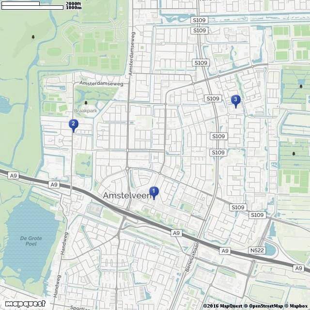 1. Centrum Amstelveen 2. Amsterdamseweg-Zuid.