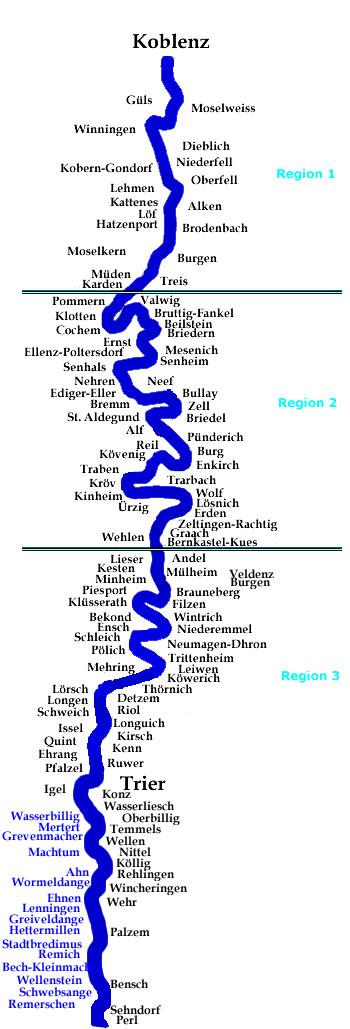 Plattegrond van de Moezel: Heeft u vragen of opmerkingen dan kunt u mij bereiken via email: info@mosel-ferienland.de Tips zijn van harte welkom!