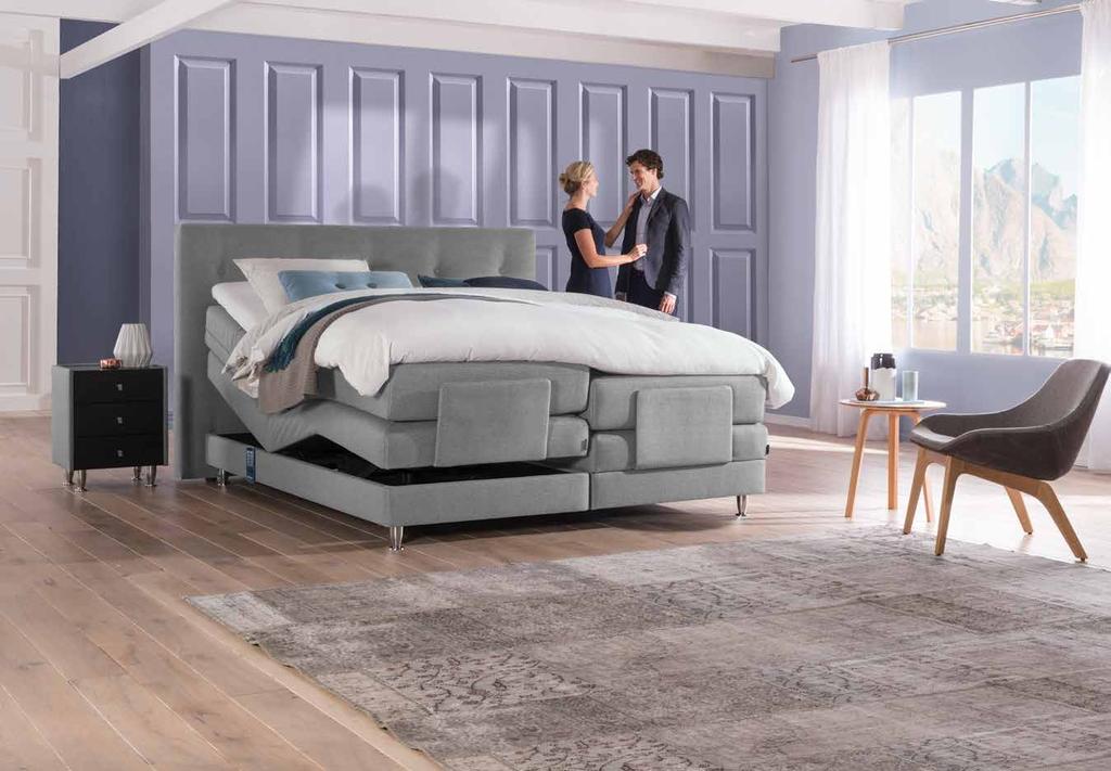 Ontspannen slapen in optima forma Op deze Royal boxspring ervaart u luxe en