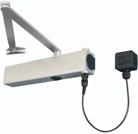 Overhead Positioned Door closer TS 4000 E GEZE Tested to EN 114 and EN 11 Tested to confirm with CE requirements When voltage applied to closer - the door hold open Voltage off - door close
