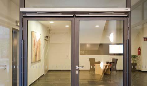 Automatic Swing Door Systems Slimdrive EMD Electromechanical swing door drive for 1- or 2-leaf single action doors The 7cm high compact drive that able to move large and heavy internal and external