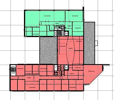 groen gearceerd Kantoorgebouw