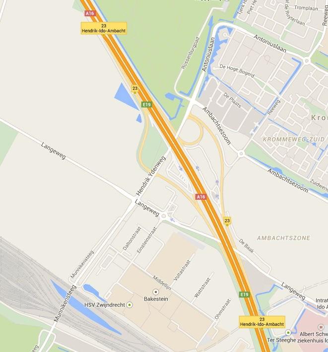 Route beschrijving Van uit de richting Dordrecht / Breda Volg de A16 richting Rotterdam / Den Haag. Ter hoogte van Dordrecht neemt u de rechter tunnelbuis van de Drechttunnel.