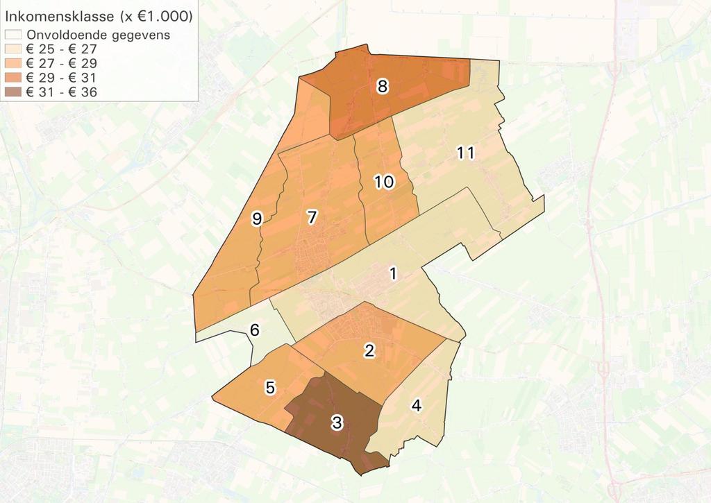 Woningmarkt Opmeer onder de loep onderlegger voor de Woonvisie Gelukkig wonen in Opmeer 32 Bevolkingskenmerken: Inkomensklasse Nr. Buurt Gem. inkomen per nkomensontvanger 1 Opmeer-Noord 26.