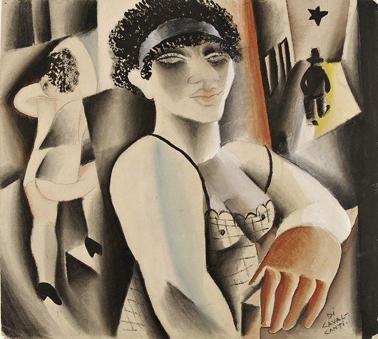 Emiliano Di Cavalcanti Mulatas Datum: 1928 Stijl: Cubism, Modernismo Genre: portrait Materiaal: