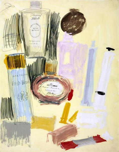 Andy Warhol Untitled (Beauty Products) Date: 1960 Style: Pop Art Genre: still life Media: gouache,