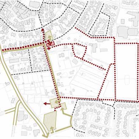 de Oldenzaalsestraat, waardoor de mogelijkheid van een doorkijk ontstaat Voor de auto is het gebied lastig bereikbaar.