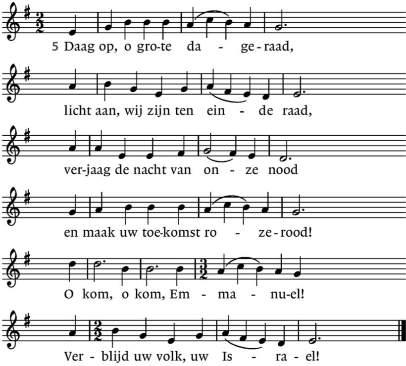 -13- Slotlied: Lied 466: 5 en 7 (Draag op, o grote dageraad) 7 Emmanuël, bewijs uw naam!